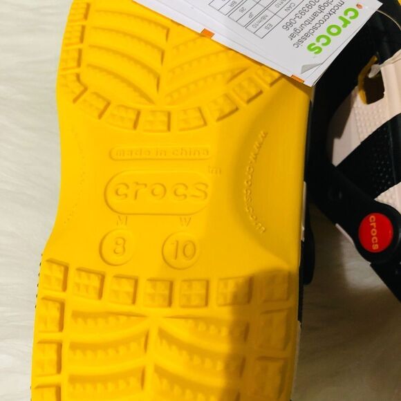 Crocs X McDonald’s Hamburglar Classic‎ Clog Black White Size 8 - Picture 9 of 9